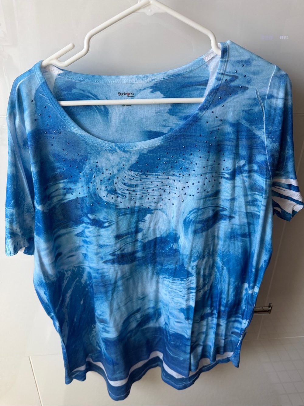 Style & Co. tie dye rhinestone embellished 2X t-shirt